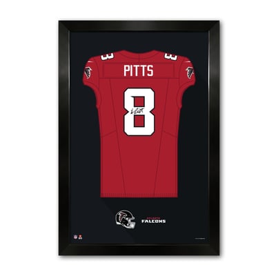 Kyle Pitts Atlanta Falcons 27" x 39" Framed Jersey Art Print